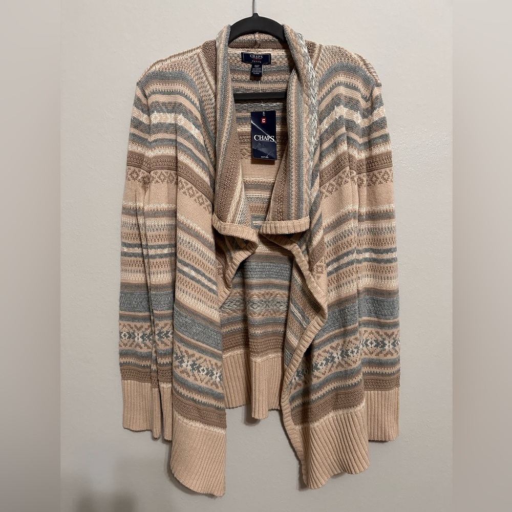 Chaps Women’s Open Front Cardigan – Size S – NWT